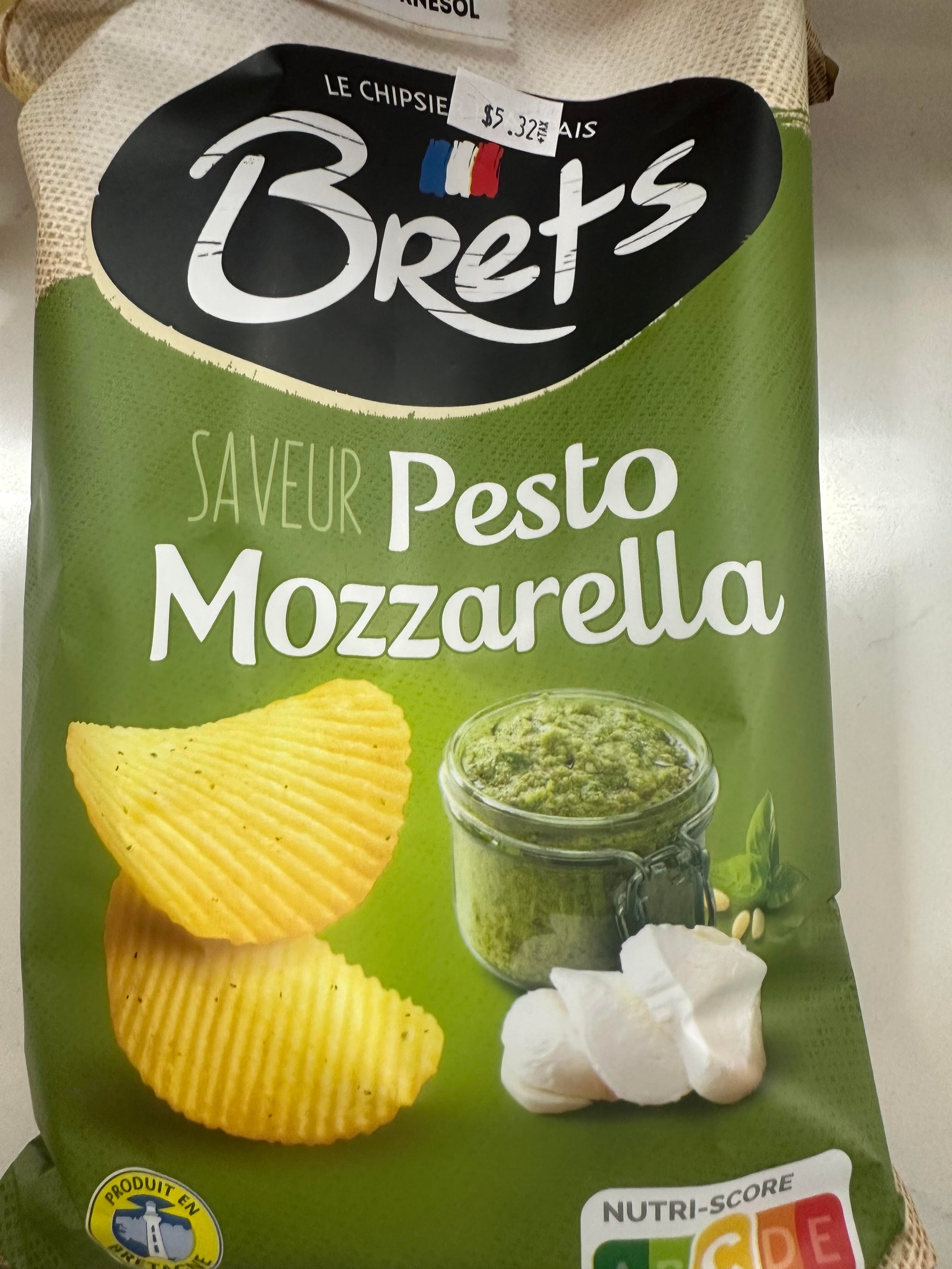 Brets Chips Pesto & Mozzarella 125g